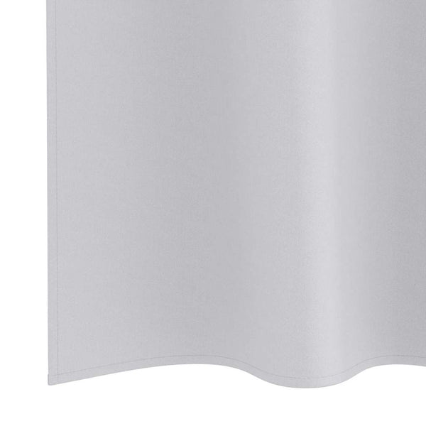 Pimentävä verho renkailla 2 kpl Vaalea harmaa 245 x 140 cm