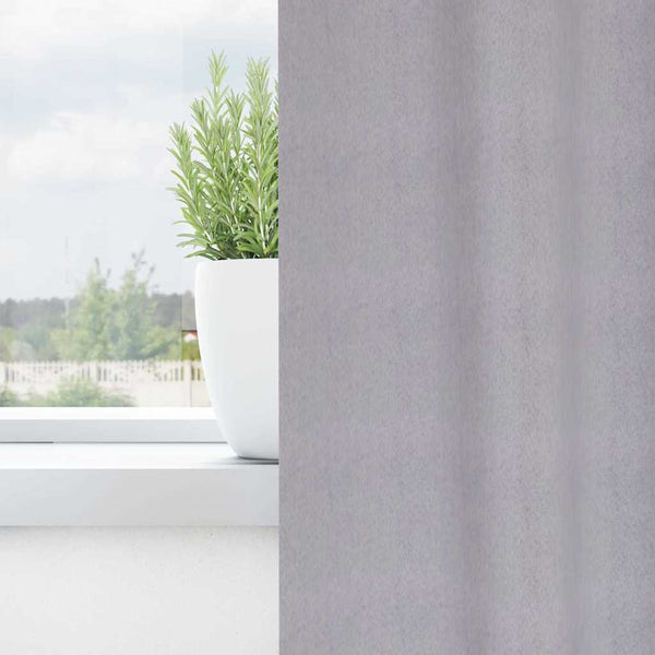 Pimentävä verho renkailla 2 kpl Metalli harmaa 245 x 140 cm