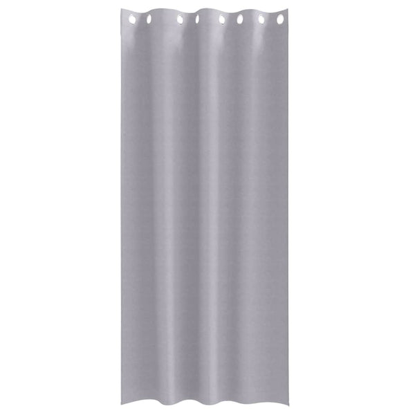 Pimentävä verho renkailla 2 kpl Metalli harmaa 245 x 140 cm