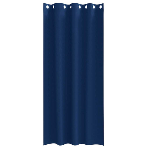 Pimentävä verho renkailla 2 kpl Tumma Sininen 260 x 140 cm
