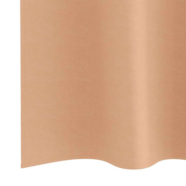 Pimentävä verho renkailla 2 kpl Vaaleanruskea 245 x 140 cm