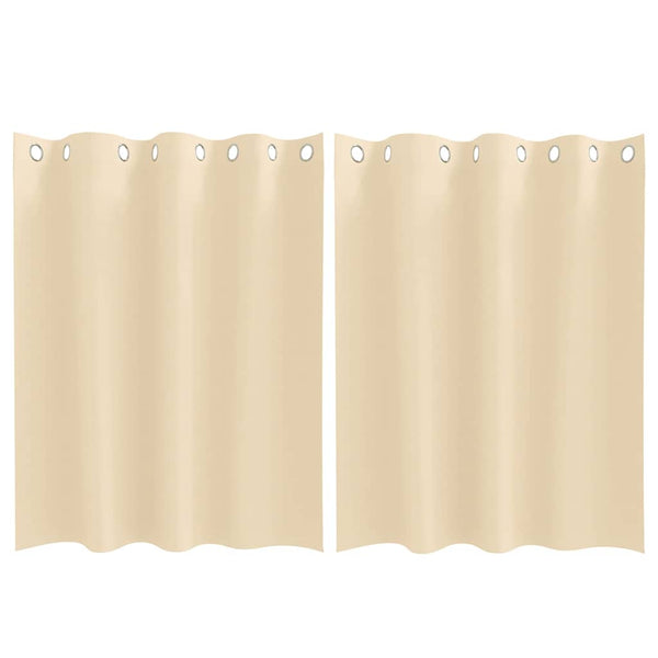 Pimentävä verho renkailla 2 kpl Kerma 140 x 140 cm Polyesteri