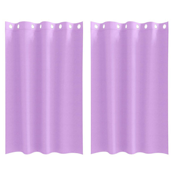 Pimentävä verho renkailla 2 kpl Violetti 175 x 140 cm
