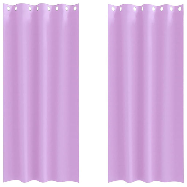 Pimentävä verho renkailla 2 kpl Violetti 245 x 140 cm