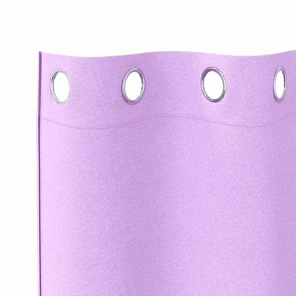 Pimentävä verho renkailla 2 kpl Violetti 260 x 140 cm