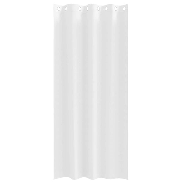 Pimentävä verho renkailla 2 kpl Puhdas valkoinen 260 x 140 cm