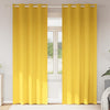 Pimentävä verho renkailla 2 kpl Sinapinkeltainen 260 x 140 cm