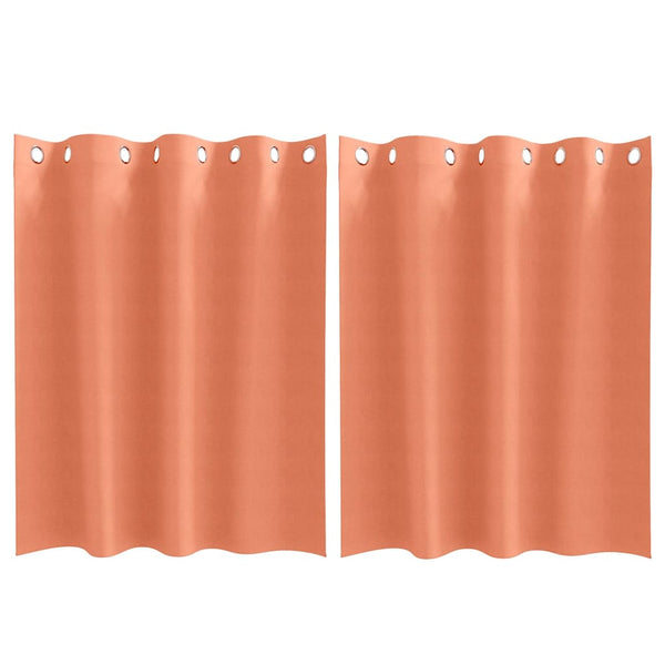 Pimentävä verho renkailla 2 kpl Terrakotta 140 x 140 cm