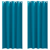 Pimentävä verho renkailla 2 kpl Turkoosi 260 x 140 cm