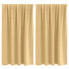 Pimentävä verho renkailla 2 kpl Beige 140 x 140 cm Polyesteri