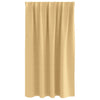 Pimentävä verho renkailla 2 kpl Beige 140 x 140 cm Polyesteri
