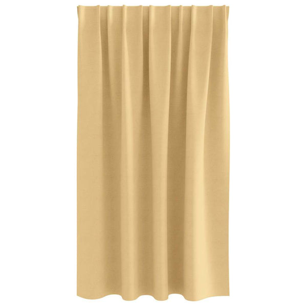 Pimentävä verho renkailla 2 kpl Beige 140 x 140 cm Polyesteri
