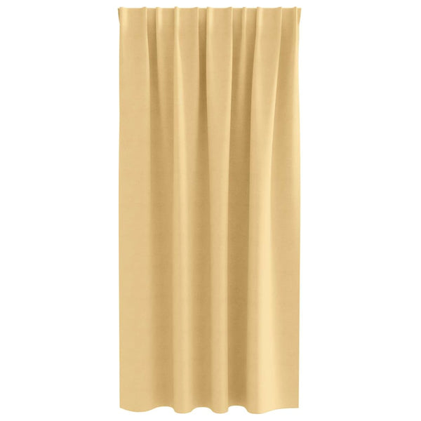 Pimentävä verho renkailla 2 kpl Beige 175 x 140 cm Polyesteri