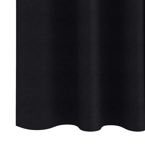 Pimentävä verho renkailla 2 kpl Musta 245 x 140 cm Polyesteri