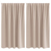 Pimentävä verho renkailla 2 kpl Taupe 140 x 140 cm Polyesteri