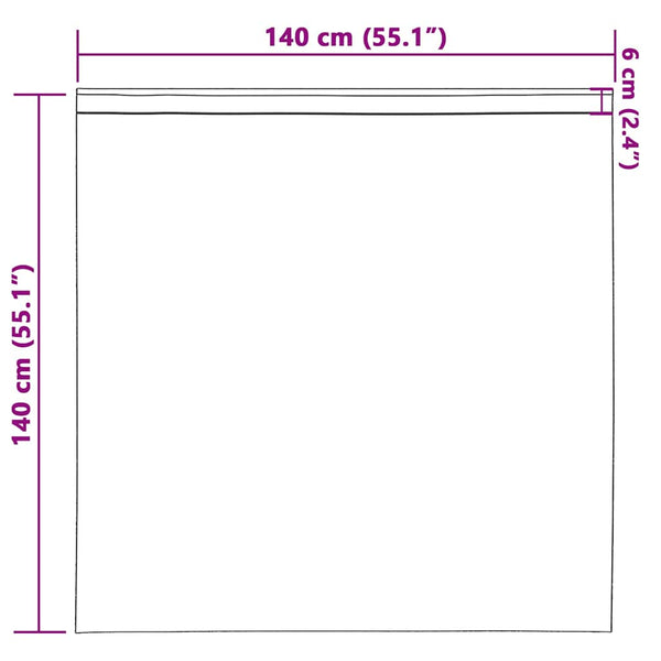 Pimentävä verho renkailla 2 kpl Taupe 140 x 140 cm Polyesteri
