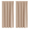 Pimentävä verho renkailla 2 kpl Taupe 175 x 140 cm Polyesteri