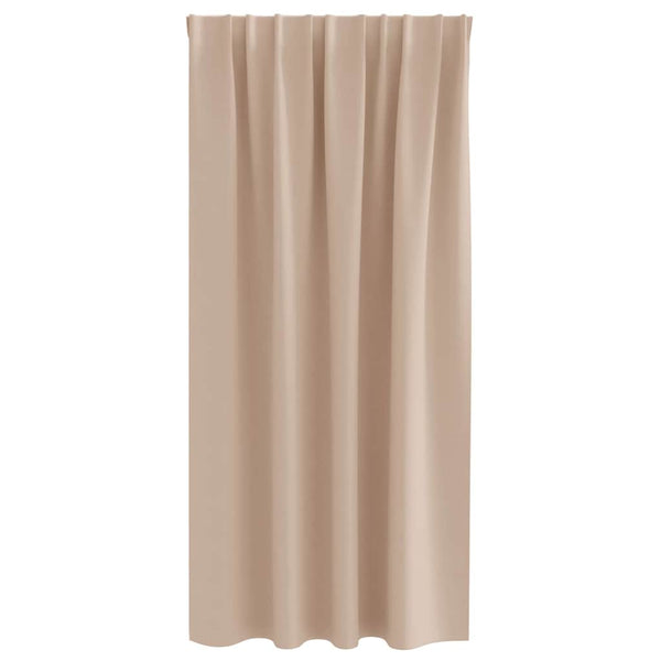Pimentävä verho renkailla 2 kpl Taupe 175 x 140 cm Polyesteri