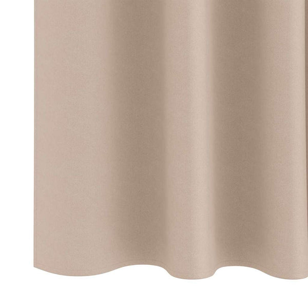 Pimentävä verho renkailla 2 kpl Taupe 225 x 140 cm Polyesteri