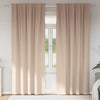 Pimentävä verho renkailla 2 kpl Taupe 225 x 140 cm Polyesteri