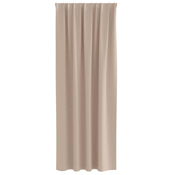 Pimentävä verho renkailla 2 kpl Taupe 225 x 140 cm Polyesteri