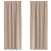 Pimentävä verho renkailla 2 kpl Taupe 260 x 140 cm Polyesteri