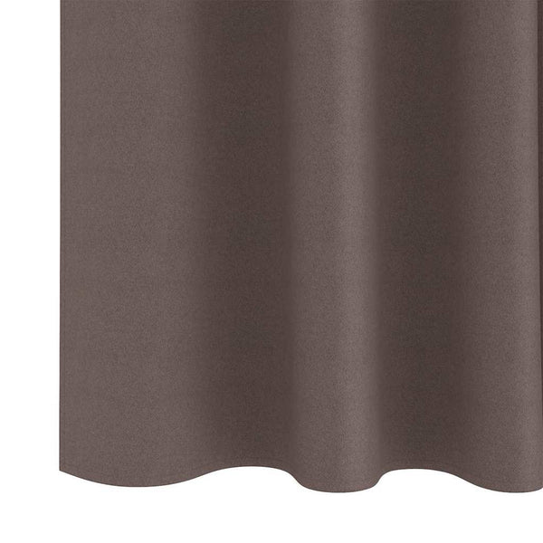Pimentävä verho renkailla 2 kpl Tumma ruskea 225 x 140 cm