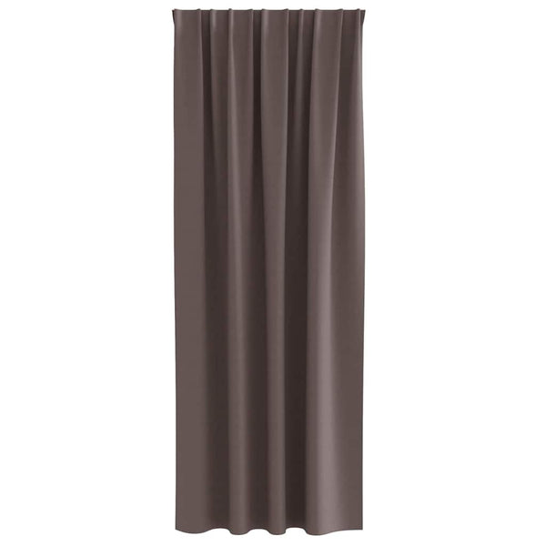Pimentävä verho renkailla 2 kpl Tumma ruskea 225 x 140 cm