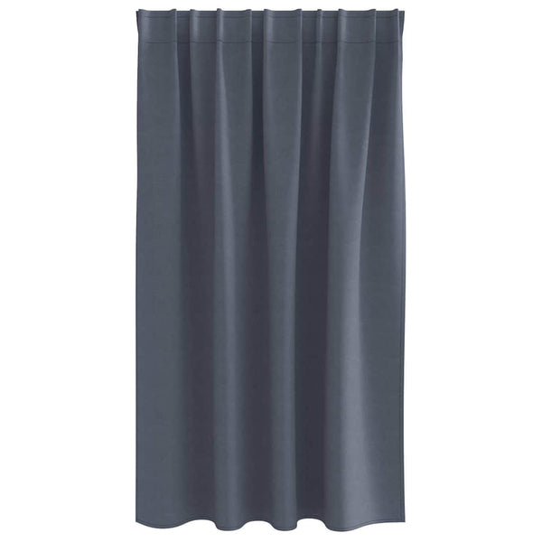 Pimentävä verho renkailla 2 kpl Antrasiitti 140 x 140 cm