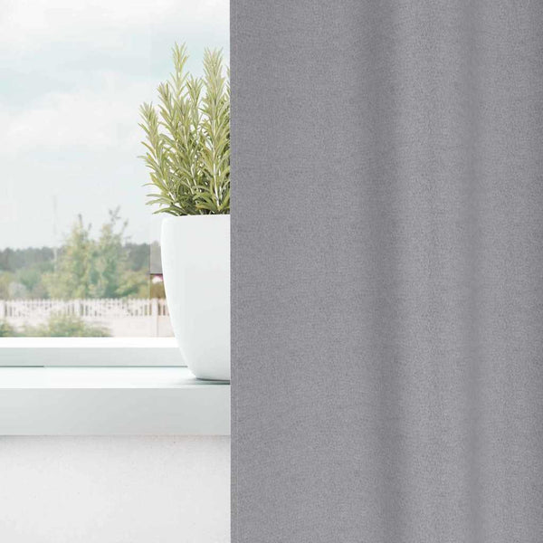 Pimentävä verho renkailla 2 kpl Vaaleanharmaa 260 x 140 cm