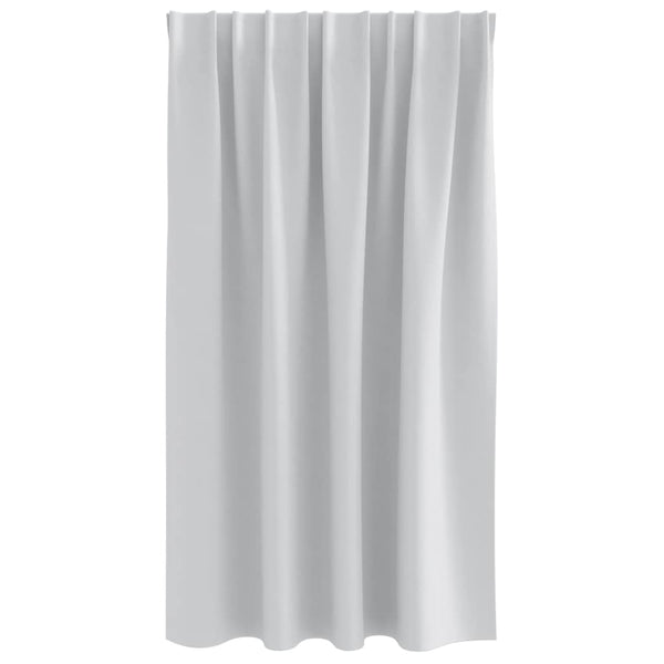 Pimentävä verho renkailla 2 kpl Vaalea harmaa 140 x 140 cm