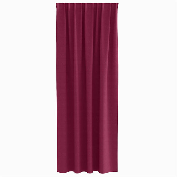 Pimentävä verho renkailla 2 kpl Viininpunainen 245 x 140 cm