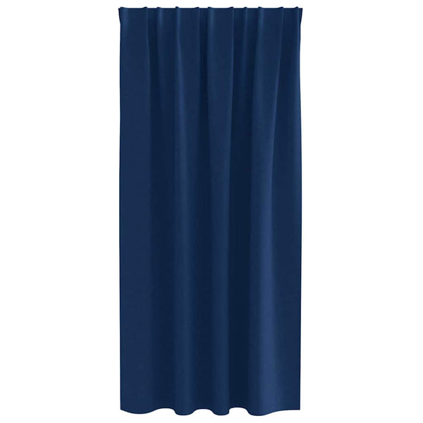 Pimentävä verho renkailla 2 kpl Tumma Sininen 175 x 140 cm