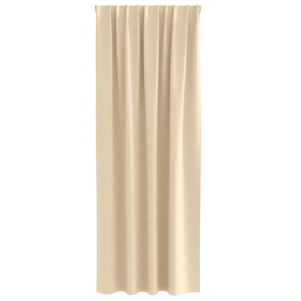 Pimentävä verho renkailla 2 kpl Kerma 225 x 140 cm Polyesteri