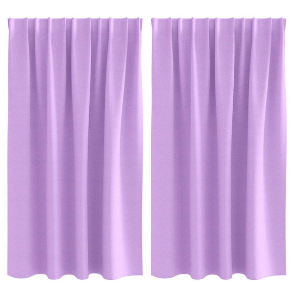 Pimentävä verho renkailla 2 kpl Violetti 140 x 140 cm