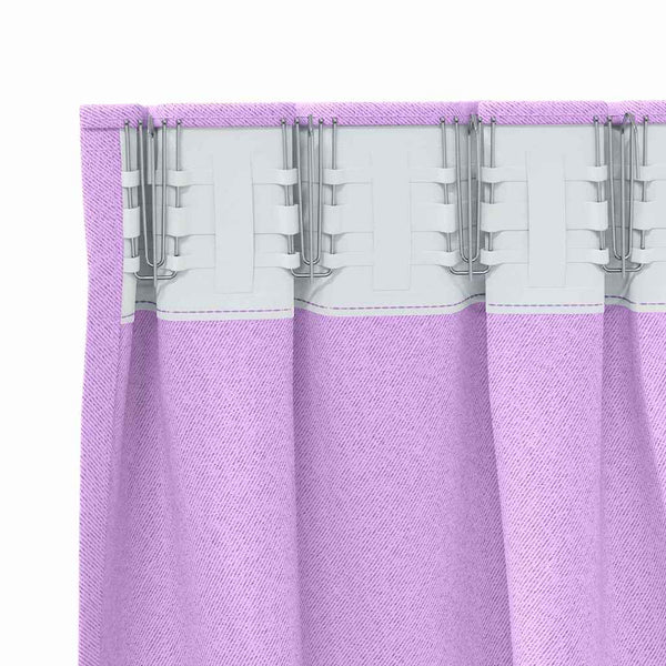 Pimentävä verho renkailla 2 kpl Violetti 175 x 140 cm