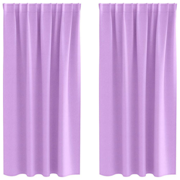 Pimentävä verho renkailla 2 kpl Violetti 175 x 140 cm