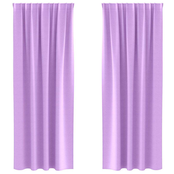 Pimentävä verho renkailla 2 kpl Violetti 260 x 140 cm