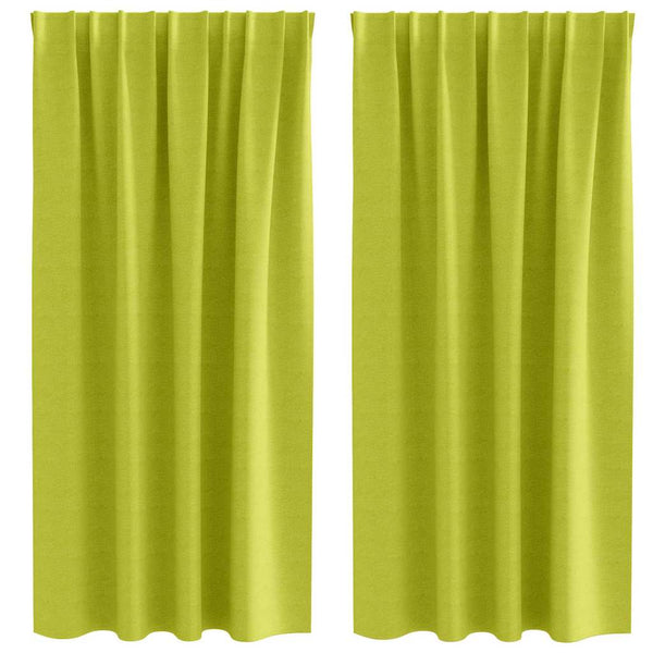 Pimentävä verho renkailla 2 kpl Vihreä 175 x 140 cm Polyesteri
