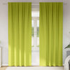 Pimentävä verho renkailla 2 kpl Vihreä 245 x 140 cm Polyesteri