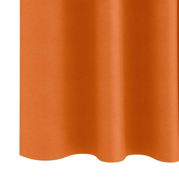 Pimentävä verho renkailla 2 kpl Oranssi 175 x 140 cm Polyesteri