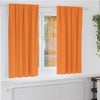 Pimentävä verho renkailla 2 kpl Oranssi 175 x 140 cm Polyesteri