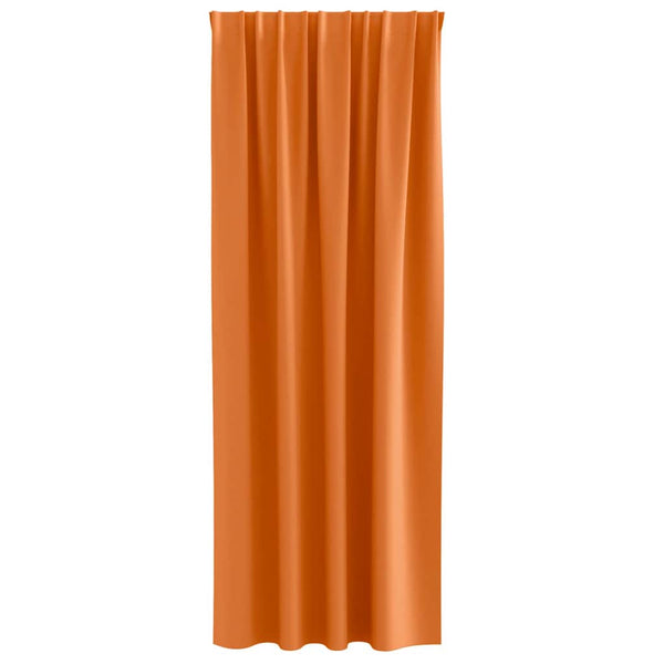 Pimentävä verho renkailla 2 kpl Hehkuva oranssi 225 x 140 cm