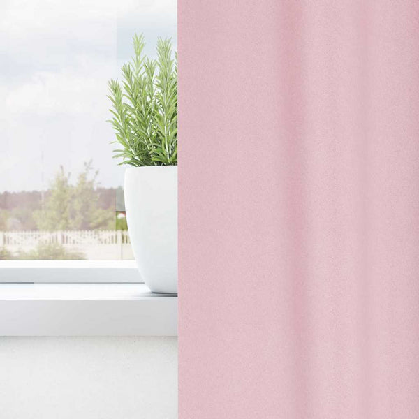 Pimentävä verho renkailla 2 kpl Vaaleanpunainen 225 x 140 cm