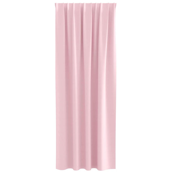 Pimentävä verho renkailla 2 kpl Vaaleanpunainen 225 x 140 cm