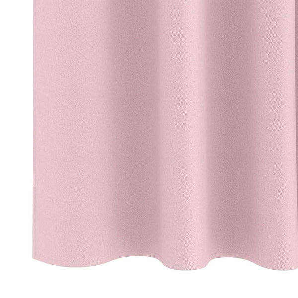 Pimentävä verho renkailla 2 kpl Vaaleanpunainen 260 x 140 cm