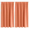 Pimentävä verho renkailla 2 kpl Terrakotta 140 x 140 cm