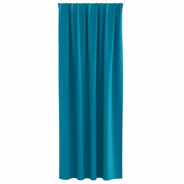 Pimentävä verho renkailla 2 kpl Turkoosi 225 x 140 cm