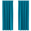 Pimentävä verho renkailla 2 kpl Turkoosi 245 x 140 cm