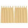 Pimentävä verho renkailla 2 kpl Beige 140 x 140 cm Polyesteri